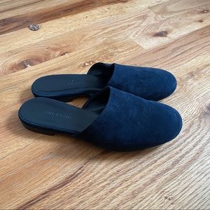 Jenni Kayne Round Toe Olympia Mules - Black Suede